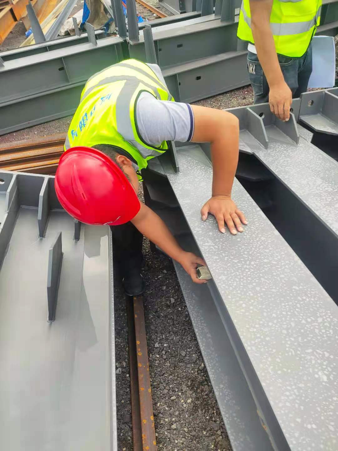 煙臺鋼構工業(yè)廠房青易科1#車間工地節(jié)點內部驗收—煙臺旭升鋼結構